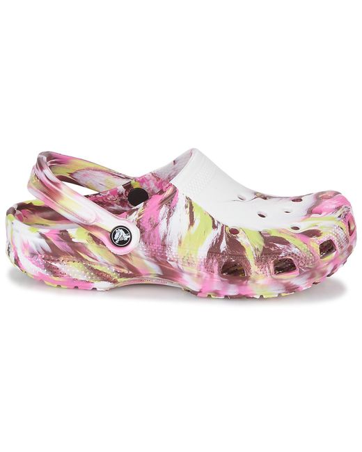 CROCSTM Pink Clogs (shoes) Classic Marbled Clog