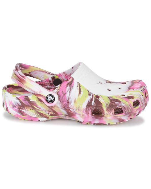 CROCSTM Pink Clogs (shoes) Classic Marbled Clog