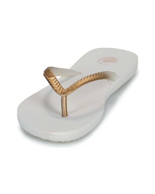 Superdry White Flip Flops / Sandals (shoes) Tong Metallisees Core