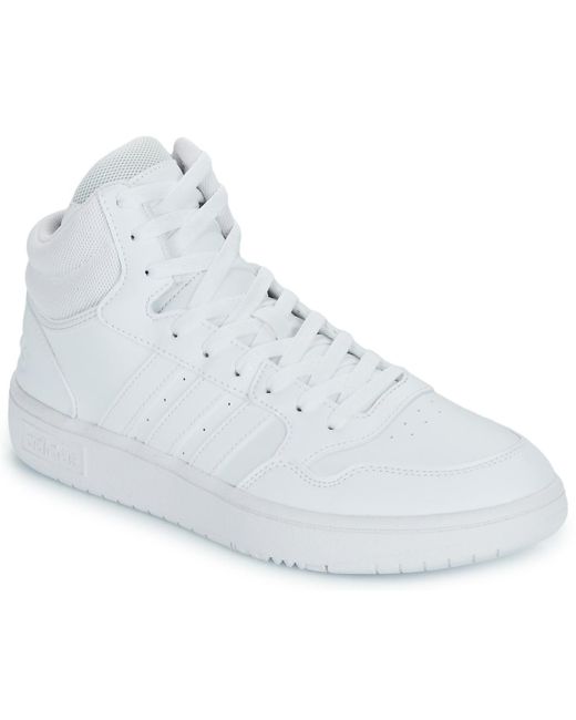 Adidas White Shoes (high-top Trainers) Hoops 3.0 Mid for men