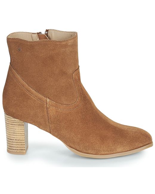 Casual Attitude Brown Ocette Low Ankle Boots