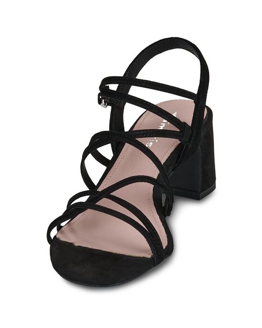 Tamaris Black Heeled Sandals 28325