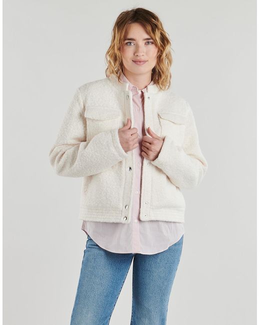 Vero Moda White Jacket Vmjossy Ls Boucle Jacket