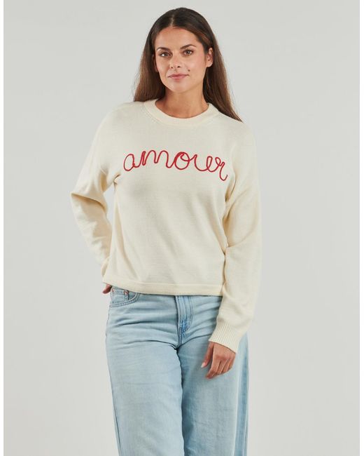ONLY White Sweatshirts Onlkatia Ls Text