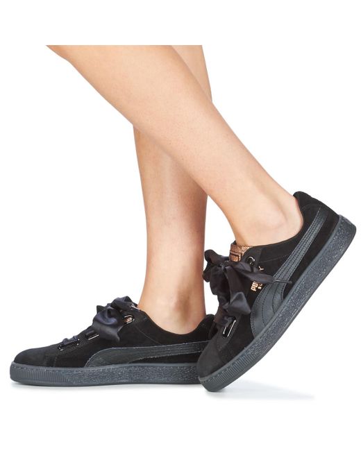 puma suede heart artica black