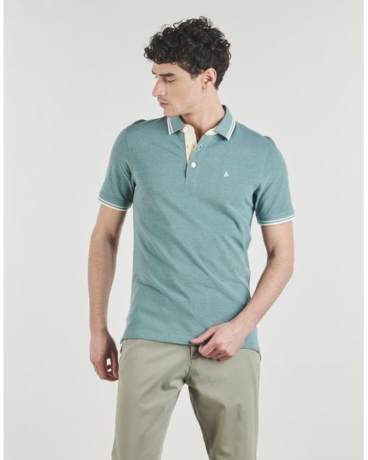 Jack & Jones Green Polo Shirt Jjepaulos for men