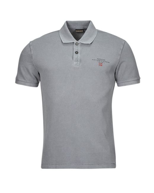 Napapijri Gray Polo Shirt Elbas 4 for men