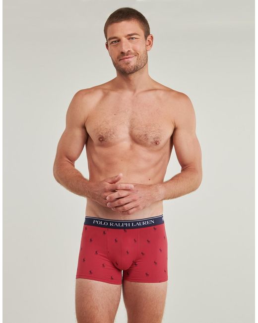 Polo Ralph Lauren Blue Boxer Shorts Clssic Trunk-3 Pack-trunk for men