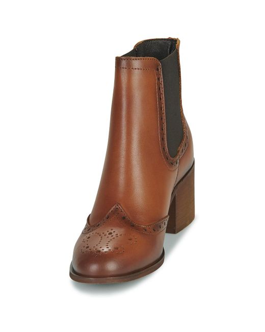 Betty London Brown Low Ankle Boots Larissa