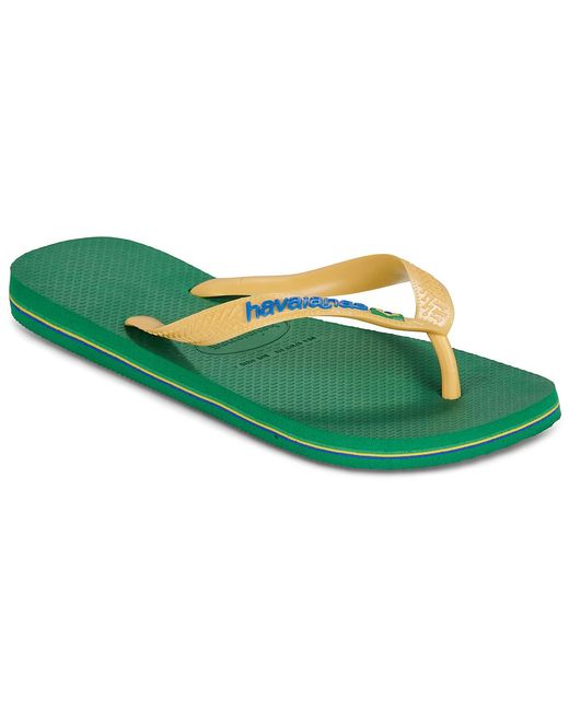 Havaianas Green Flip Flops / Sandals (shoes) Brasil Logo