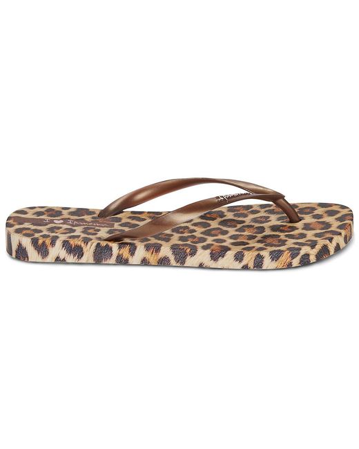 Ipanema Brown Flip Flops / Sandals (shoes) Animal Print Vii Fem
