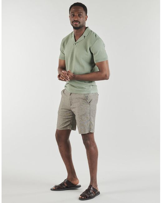 SELECTED Gray Shorts Slhregular-brody Linen Bld Shorts for men