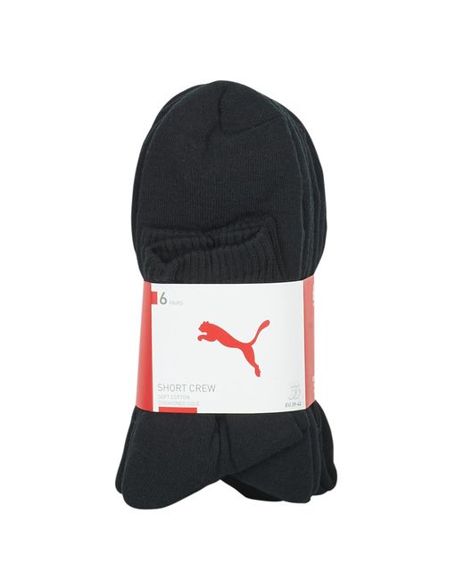 PUMA Black Short X6 Sports Socks