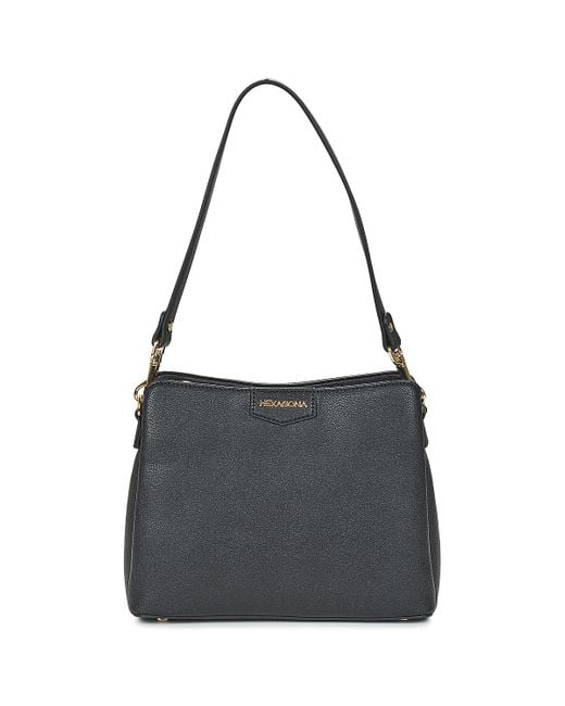 Hexagona Black Shoulder Bag Mary