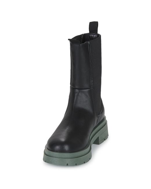 Yurban Black Napoli Mid Boots