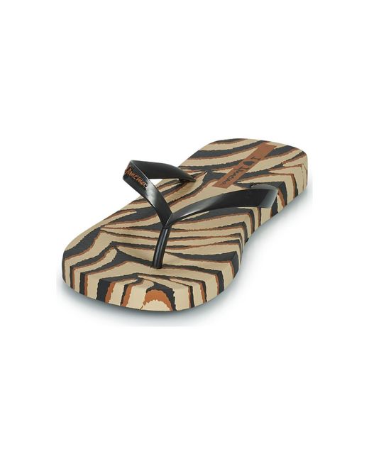 Ipanema Brown Animale Print Fem Flip Flops / Sandals (shoes)