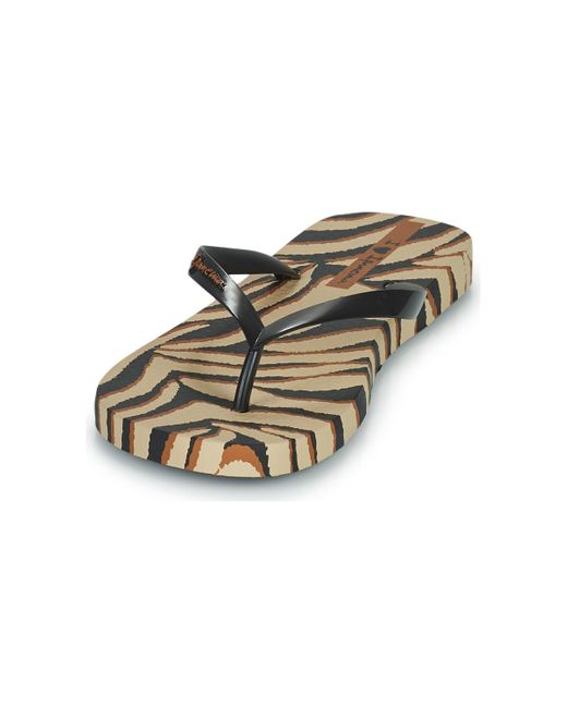 Ipanema Brown Animale Print Fem Flip Flops / Sandals (shoes)