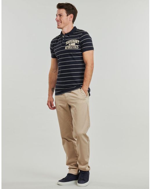 Superdry Blue Polo Shirt Vintage Athletic for men