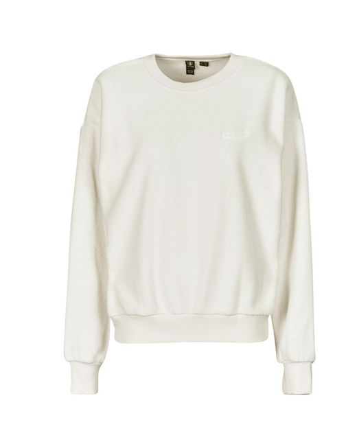 Volcom White Sweatshirts Too Doo Crew