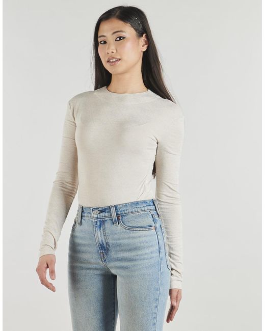 Guess Gray Leotards Ls Teodora Logo