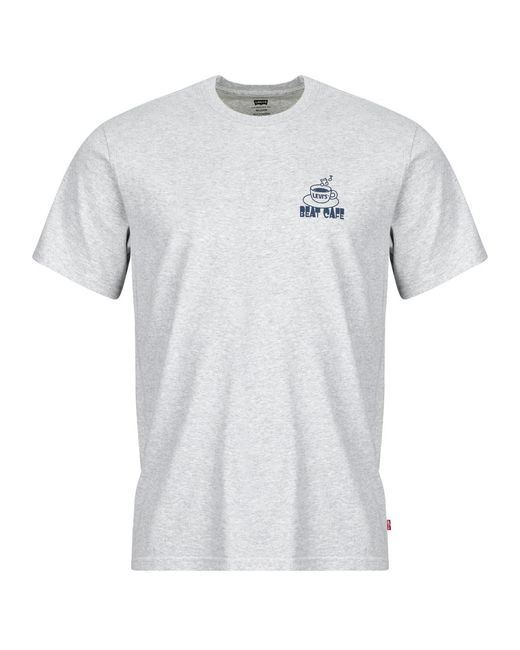 Levi's White T Shirt Ss Relaxed Fit Tee for men