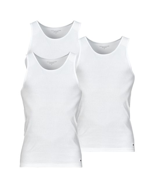 Tommy Hilfiger White Tops / Sleeveless T-shirts 3p Tank Top X3 for men