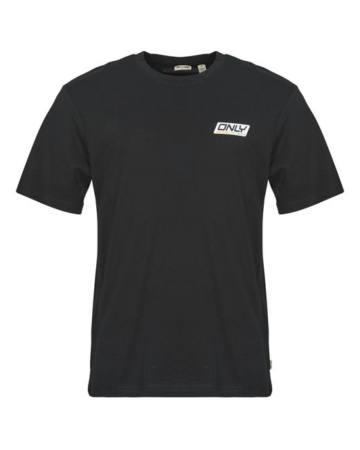 Only & Sons Black T Shirt Onssprint for men