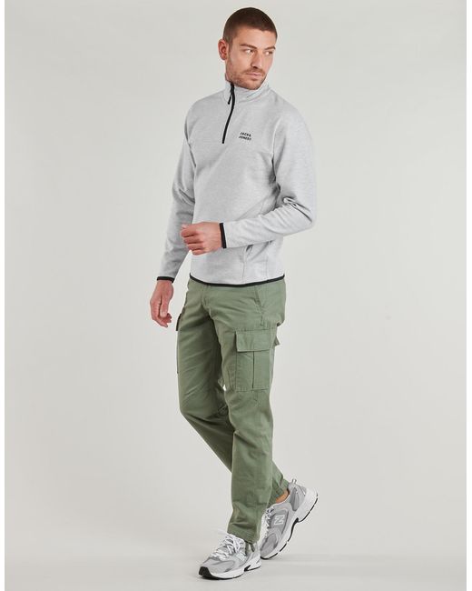 Jack & Jones Gray Fleece Jacket Jjmatty for men