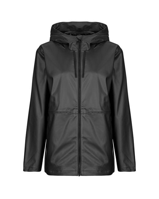 ONLY Black Parka Onleben Shine String Raincoat