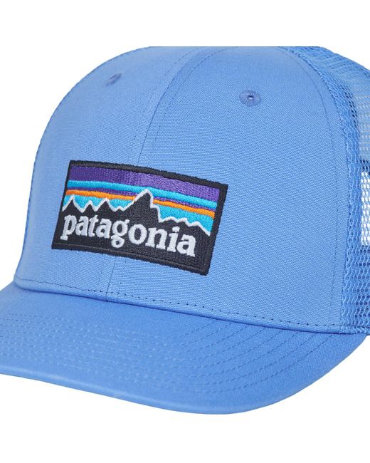 Patagonia Blue Cap P-6 Logo Trucker Hat for men