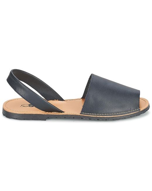 So Size Blue Flat Sandals Loja