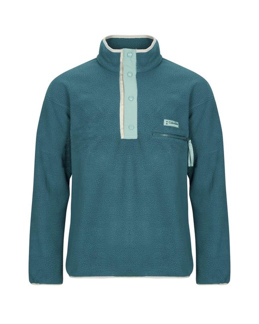 Columbia Blue Fleece Jacket Helvetia Ii Half Snap Fleece for men