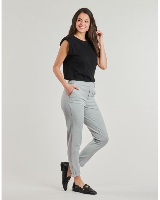 Vero Moda Gray Straight Trousers Vmmaya