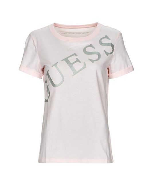 Guess White T Shirt Ss Cn Benita Tee