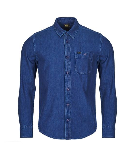 Lee Jeans Blue Long Sleeved Shirt Leesure Shirt for men