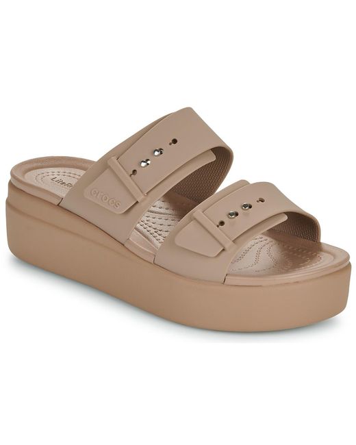 CROCSTM Brown Mules / Casual Shoes Brooklyn Buckle Lowwdg