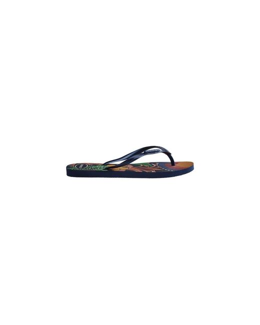 Havaianas Blue Flip Flops / Sandals (shoes) Slim Tropical