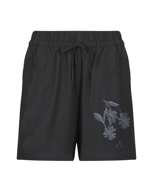 Adidas Black Shorts Essentials 3-stripes Cotton Shorts