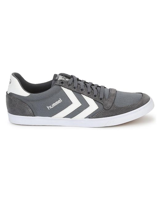 Hummel Gray Ten Star Low Canvas Shoes (trainers)