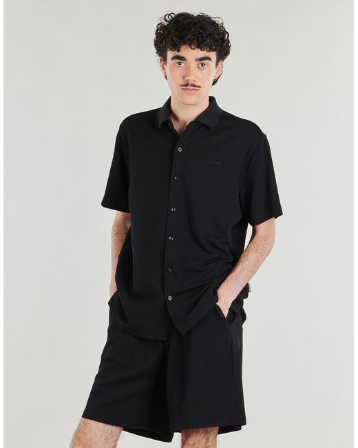 Schott Nyc Black Short Sleeved Shirt Sh Clay for men