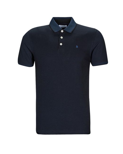Jack & Jones Blue Polo Shirt Jjepaulos Polo Ss for men