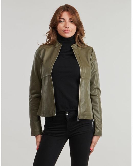 Moony Mood Green Leather Jacket Puiri