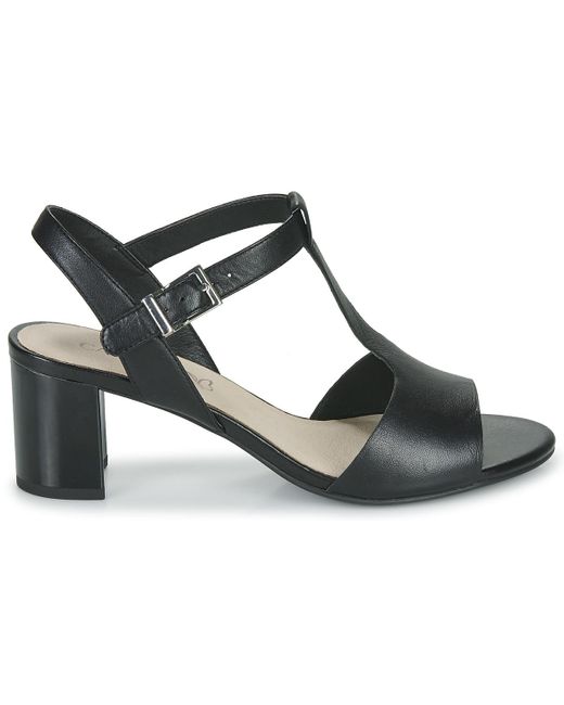 Caprice Black Sandals 28305