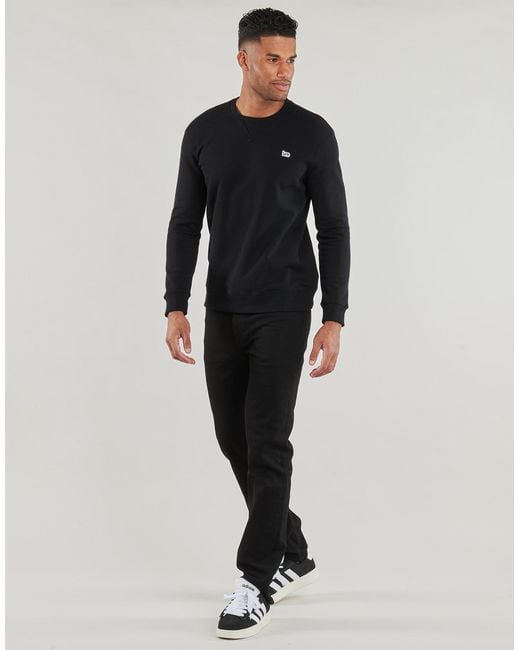 Lee Jeans Black Sweatshirts Plain Crew Sws for men