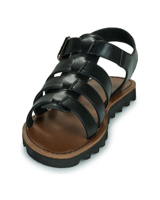 Chattawak Black Flat Sandals Terra