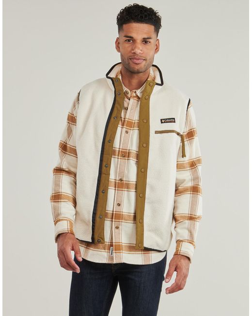 Columbia White Fleece Jacket Helvetia Ii Vest for men
