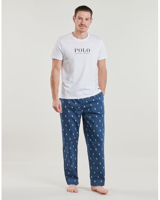 Polo Ralph Lauren Blue Sleepsuits Pj Pant Sleep Bottom for men