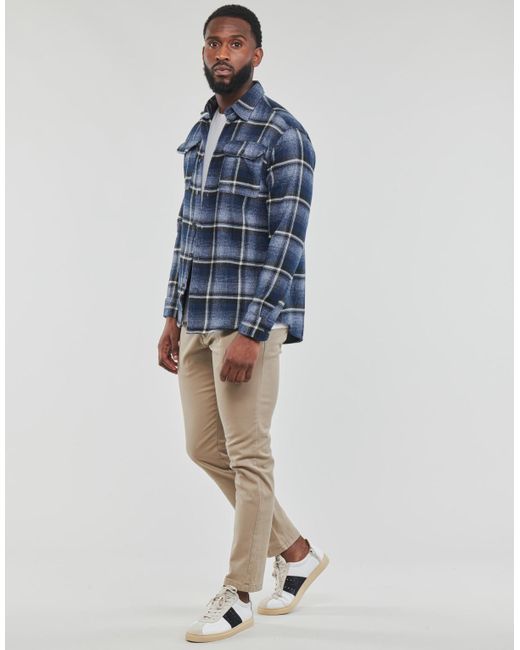 SELECTED Blue Long Sleeved Shirt Slhregscot Check Shirt