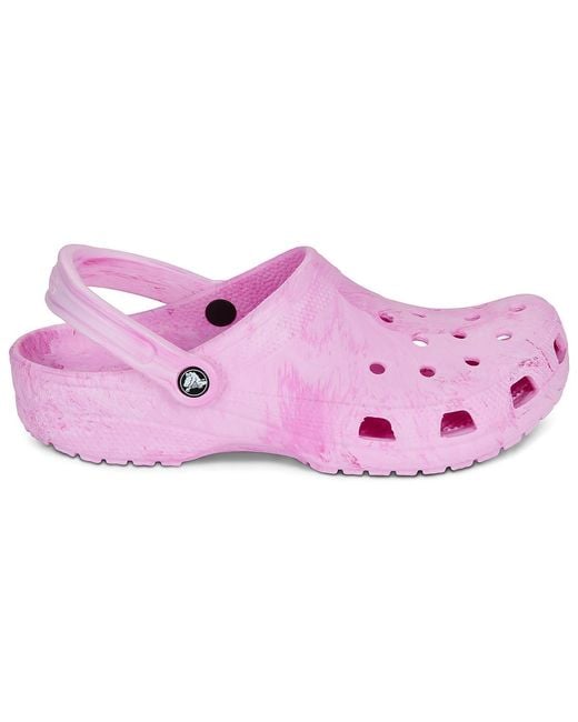 CROCSTM Pink Clogs (shoes) Cls Watercolor Marbled Clog