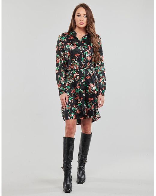 Vero Moda Black Dress Vmcana L/s Abk Shirt Dress Wvn Btq